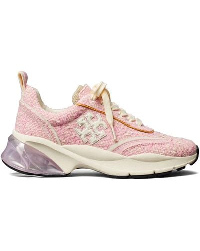 Tory Burch Good Luck Logo-patch Trainers - Pink