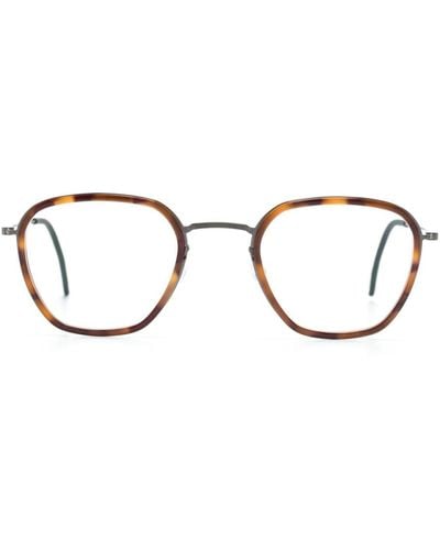 Lindberg 5806 Brille mit eckigem Gestell - Braun