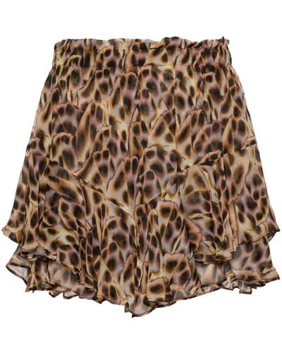 Isabel Marant Marant Étoile - Sornel Leopard-print Shorts - Women's - Viscose - Brown