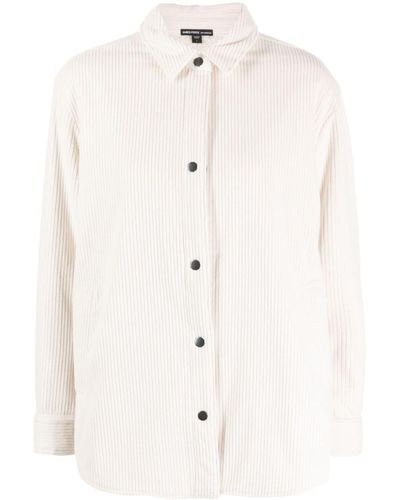 James Perse Drop-shoulder Corduroy Shirt Jacket - White
