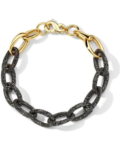 Ippolita 18kt Yellow Gold Stardust Diamond Pavé Twisted Link Bracelet - Metallic