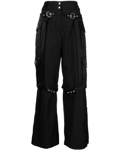 Chopova Lowena Western High-waisted Cropped Pants - Black