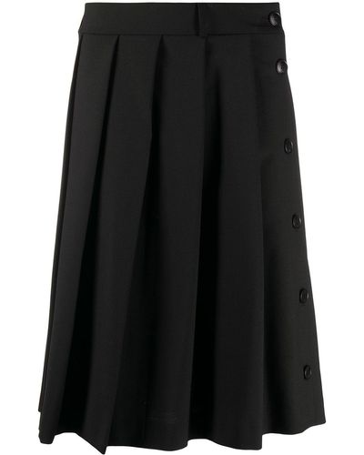 Ami Paris Pleated Skirt - Black