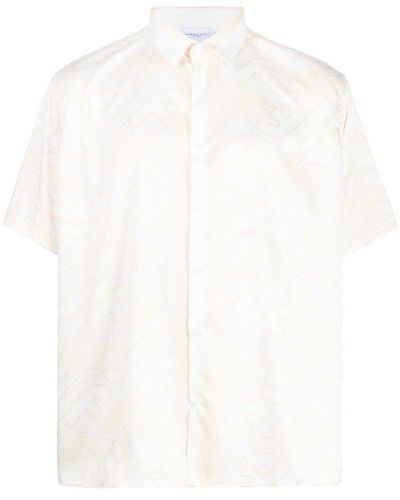 FAMILY FIRST Monogram-print Short-sleeve Shirt - White
