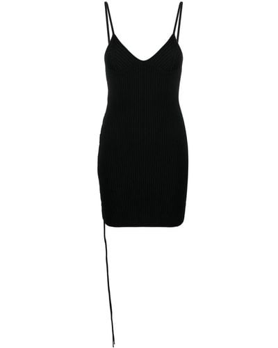 Off-White c/o Virgil Abloh Vanise Lace-up S/l Mini Dress - Black