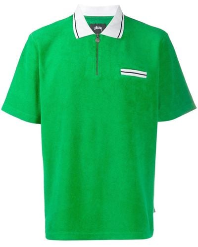 Stussy Frottee-Poloshirt - Grün