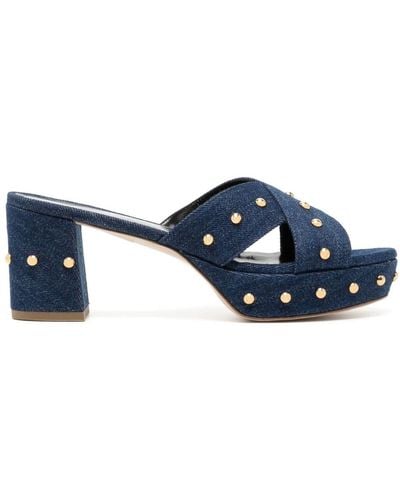 Rupert Sanderson Stud-embellished Sandals - Blue