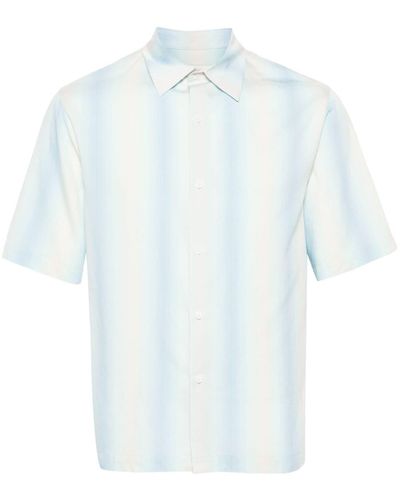 Sandro Gradient-stripes Short-sleeve Shirt - White