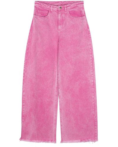 Marques'Almeida Tief sitzende Wide-Leg-Jeans - Pink