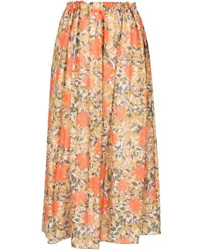Clube Bossa Pavlova Floral-print Skirt - Orange