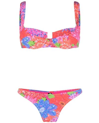 Reina Olga Brigette Floral-print Bikini - Pink