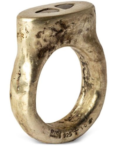 Parts Of 4 Roman Sterling-silver Diamond Ring - Metallic