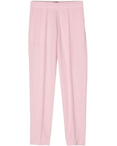 Bruno Manetti Elasticated-waist tapered trousers - Pink