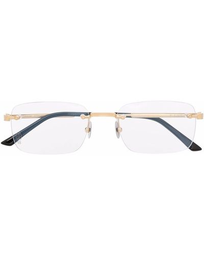 Cartier Rahmenlose Brille mit eckigen Gläsern - Mettallic