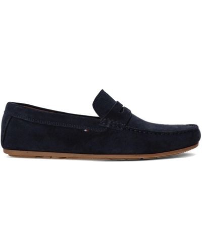 Tommy Hilfiger Suede Penny Loafers - Blue