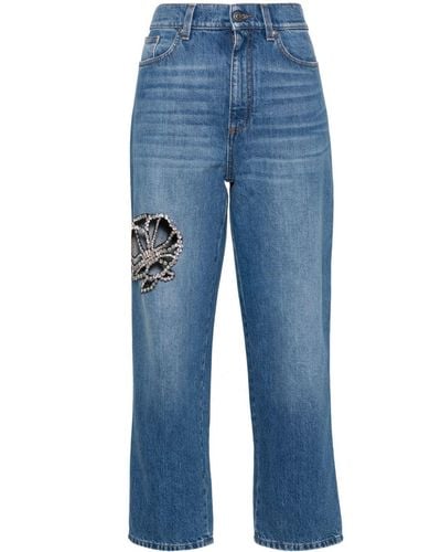 Stella McCartney Jeans con cristalli - Blu