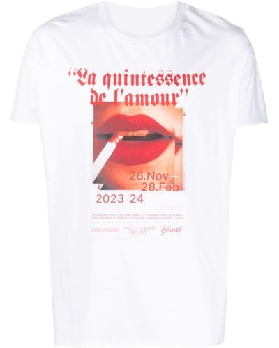 Zadig & Voltaire T-shirt en coton Tom à imprimé photographique - Blanc