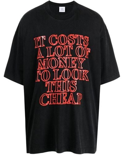 Vetements Very Expensive Cotton T-shirt - Black