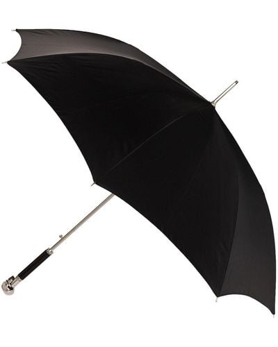 Alexander McQueen Regenschirm mit Totenkopfgriff - Schwarz