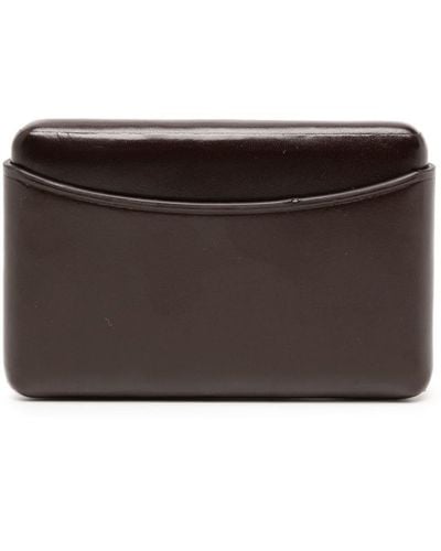 Lemaire Leather Credit Card Holder - Brown
