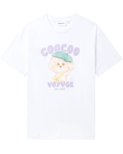 Chocoolate Katoenen T-shirt Met Grafische Print - Wit