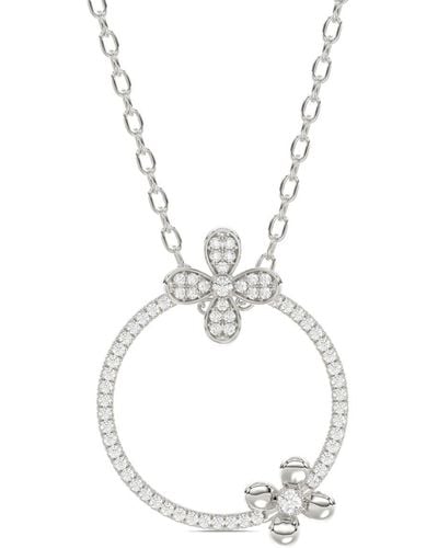 Marchesa 18kt White Gold Floral Diamond Necklace