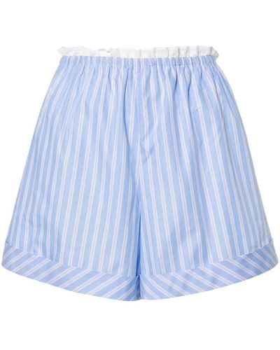 Sandro Striped Cotton Boxer Shorts - Blue