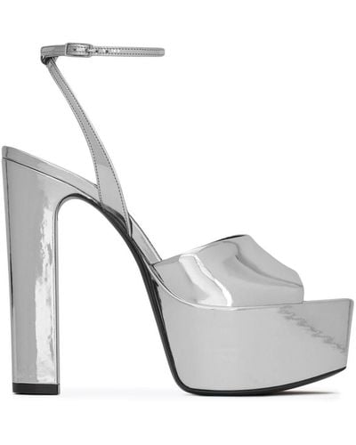 Saint Laurent Zapatos Sexy con tacón de 95mm - Blanco