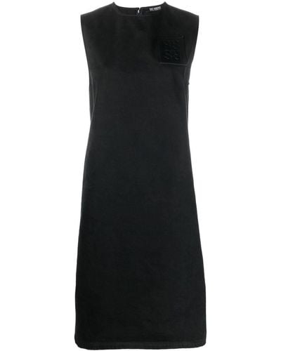 Raf Simons Vestido tubo con parche del logo - Negro