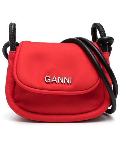 Ganni Knot Crossbody Bag - Red
