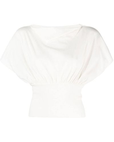 Rick Owens Tommy Cotton Cropped Top - White