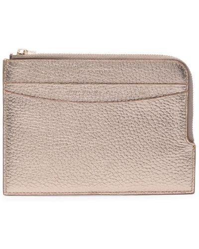 Aspinal of London Leather Travel Wallet - Gray