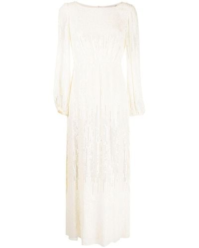 RIXO London Coco Sequin-embellished Maxi Dress - White