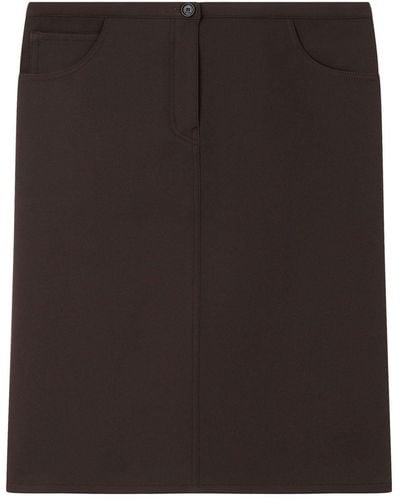 Courreges Low-waist Midi Skirt - Black