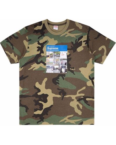 Supreme T-shirt Met Camouflageprint - Bruin
