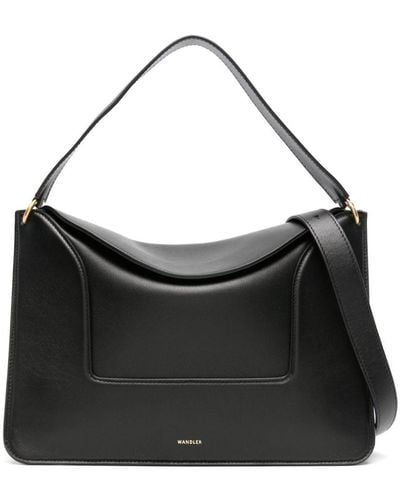 Wandler Large Penelope Leather Shoulder Bag - Black