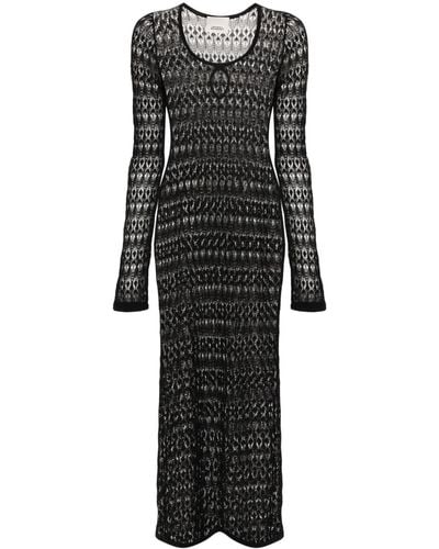 Isabel Marant Poros Crochet Maxi Dress - Black