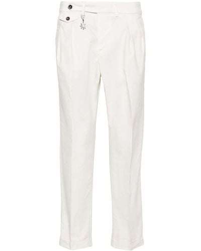 Manuel Ritz Pantalones chinos de talle medio - Blanco