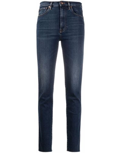 3x1 Skinny-Jeans mit Stone-Wash-Effekt - Blau