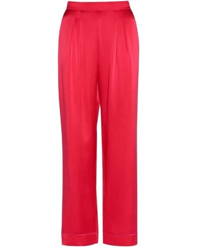 Eres Mondain Silk Pyjama Bottoms - Red