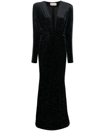 Alexandre Vauthier Dress With Rhinestones - Black