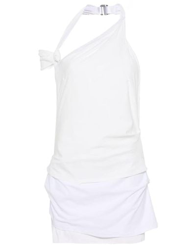 Nike X Jacquemus asymmetrisches Minikleid - Weiß