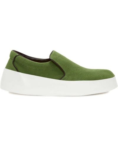 JW Anderson Round-toe Cotton Loafers - Green