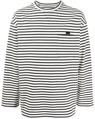 ZZERO BY SONGZIO Striped Long-sleeved T-shirt - Black