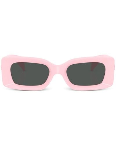 Versace Eckige Sonnenbrille mit Medusa-Schild - Pink