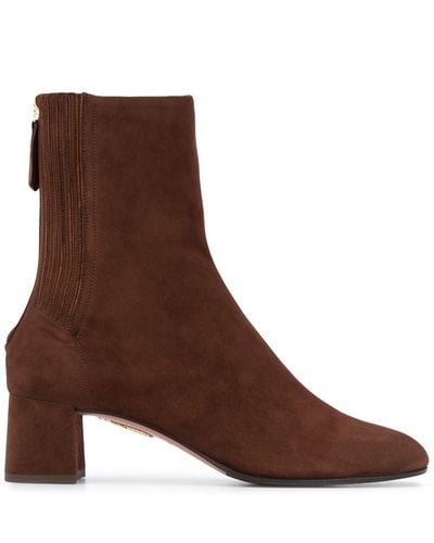 Aquazzura High-ankle Leather Boots - Brown