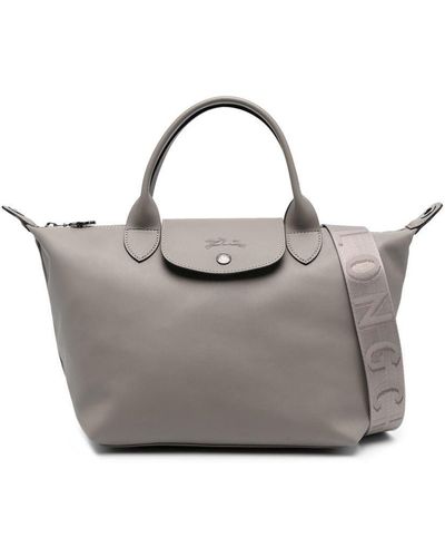 Longchamp Le Pliage Logo-strap Bag - Gray
