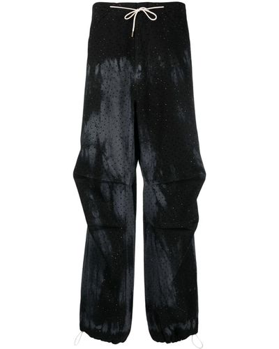 DARKPARK Daisy Rhinestone-embellished Cargo Pants - Black