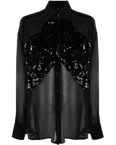 Ermanno Scervino Sequin-embellished Blouse - Black