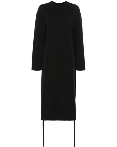 MM6 by Maison Martin Margiela Robe mi-longue à logo imprimé - Noir